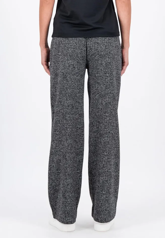FYNCHHATTON Just Cut Pants With A Structural Pattern Black Women Pants