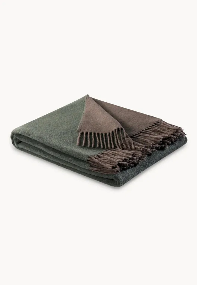 FYNCHHATTON Kibo Cashmere Plaid Nature Sandsalviacreamgreenbrowngray Silver Living Home Accessories