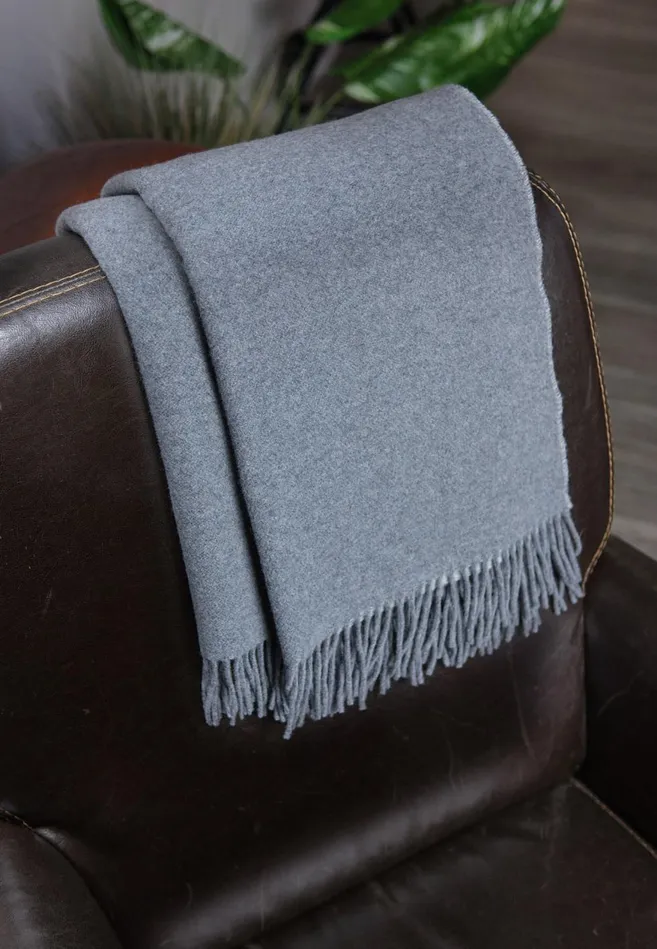 FYNCHHATTON Kibo Cashmere Plaid Nature Sandsalviacreamgreenbrowngray Silver Living Home Accessories