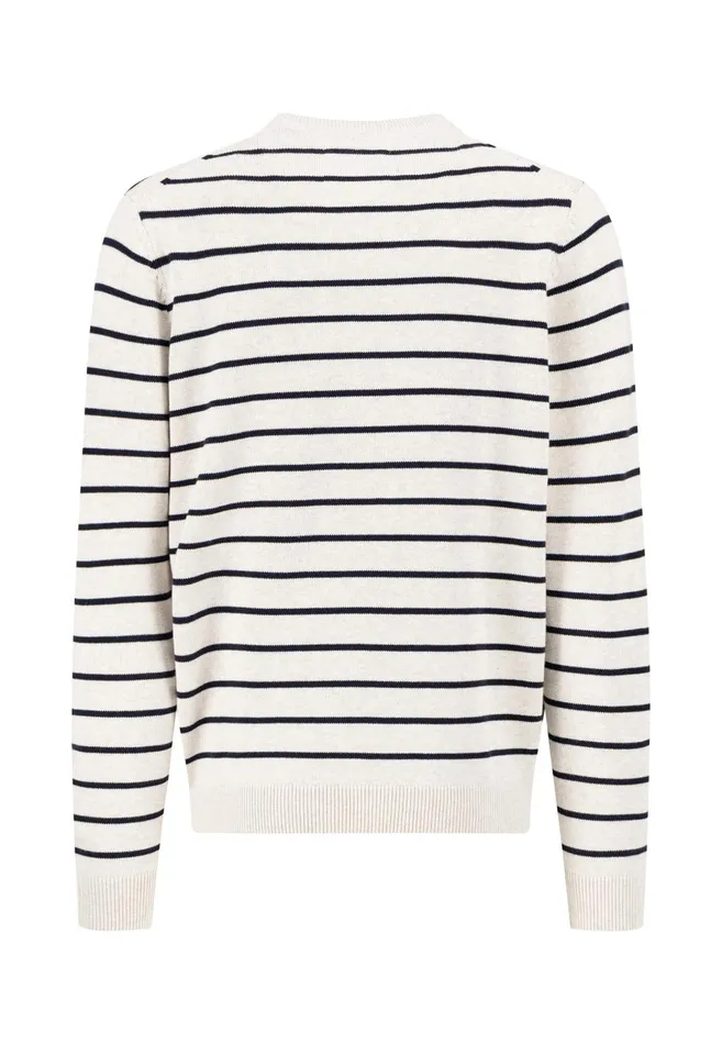 FYNCHHATTON Knitting Sweater With Fine Stripes Navynew Offwhite Men Sweater
