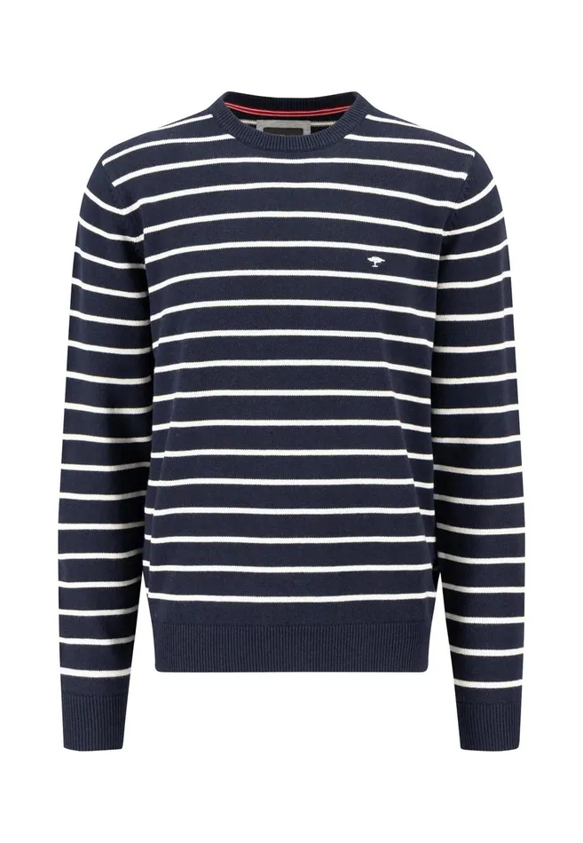 FYNCHHATTON Knitting Sweater With Fine Stripes Navynew Offwhite Men Sweater