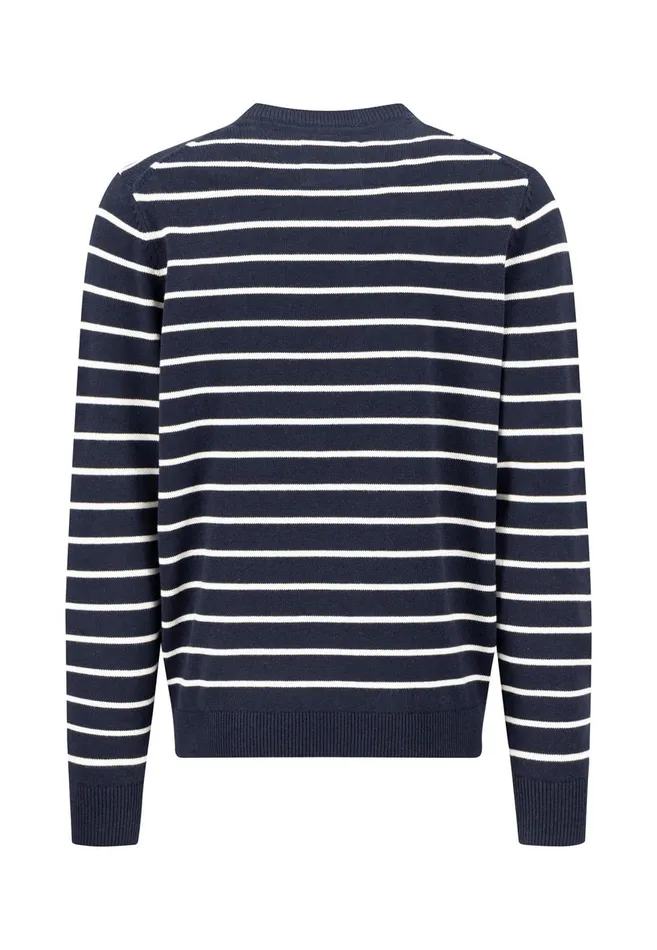 FYNCHHATTON Knitting Sweater With Fine Stripes Navynew Offwhite Men Sweater
