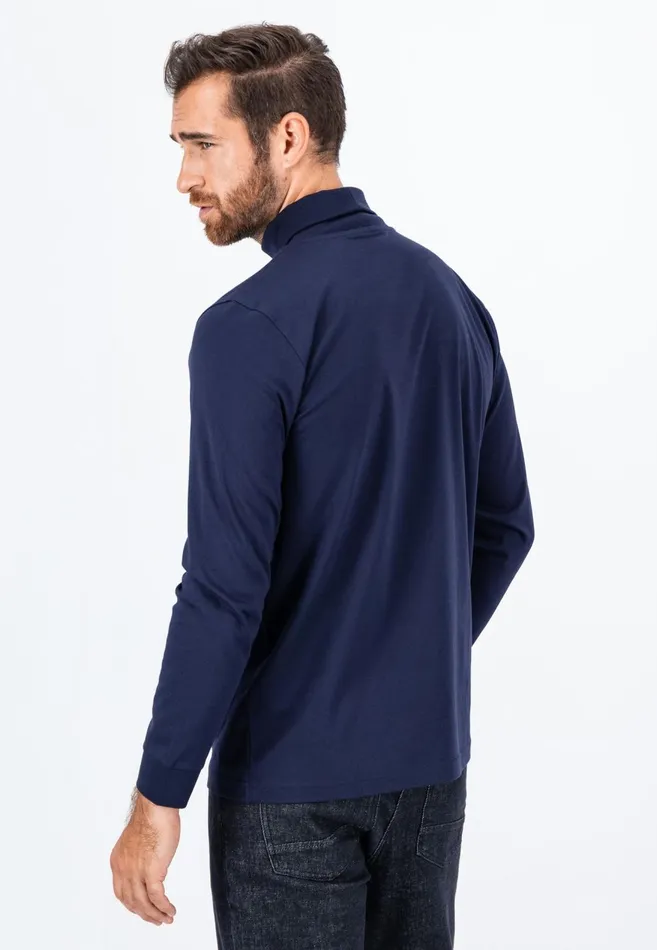 FYNCHHATTON Long sleeved Shirt Made Of Cotton With Turtleneck Offwhitenavyblack Men Tshirts