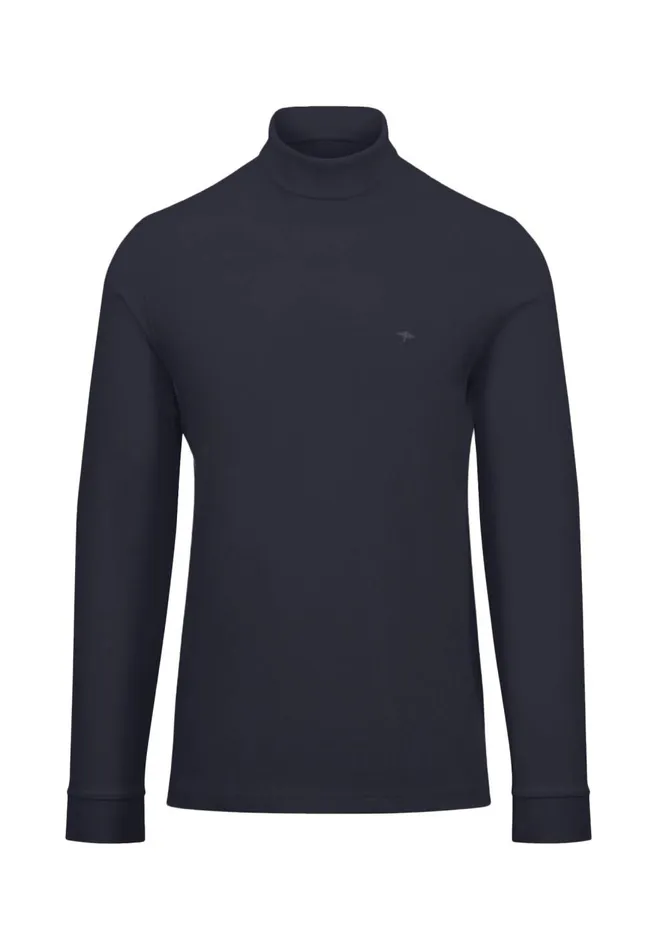FYNCHHATTON Long sleeved Shirt Made Of Cotton With Turtleneck Offwhitenavyblack Men Tshirts