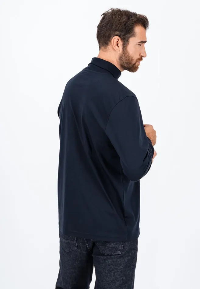FYNCHHATTON Long sleeved Shirt Made Of Cotton With Turtleneck Offwhitenavyblack Men Tshirts
