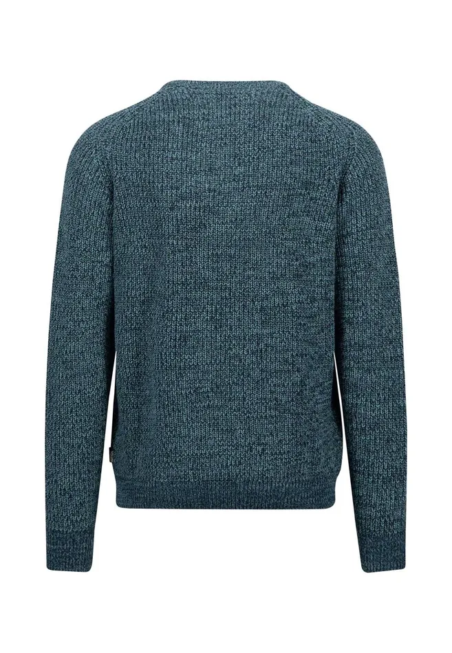 FYNCHHATTON Moulin Sweater Made Of Cotton Dark Tealruby Redflame Men Sweater
