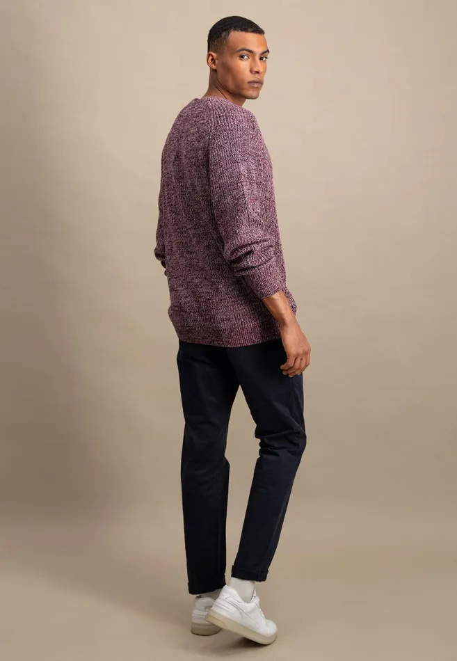 FYNCHHATTON Moulin Sweater Made Of Cotton Dark Tealruby Redflame Men Sweater