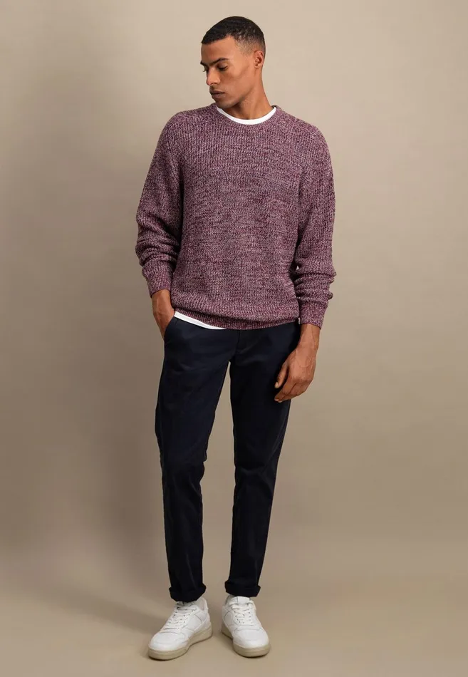FYNCHHATTON Moulin Sweater Made Of Cotton Dark Tealruby Redflame Men Sweater