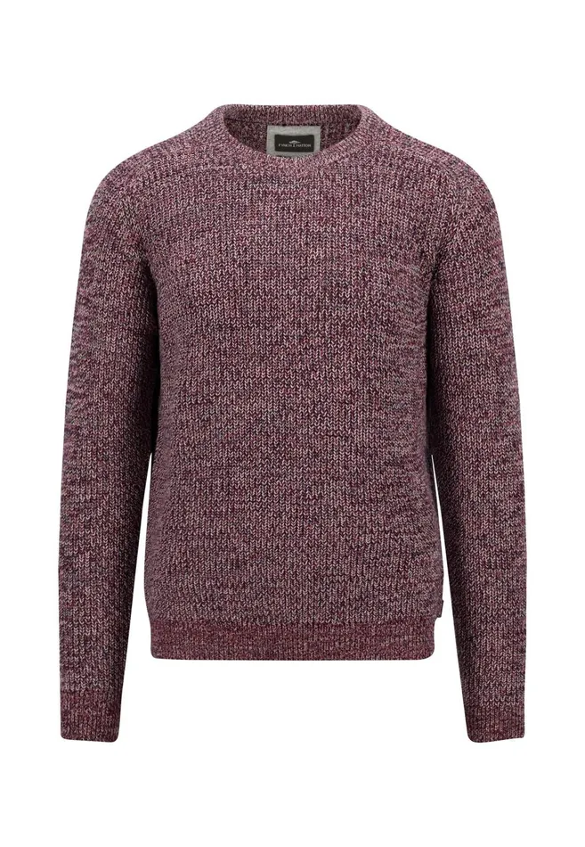 FYNCHHATTON Moulin Sweater Made Of Cotton Dark Tealruby Redflame Men Sweater