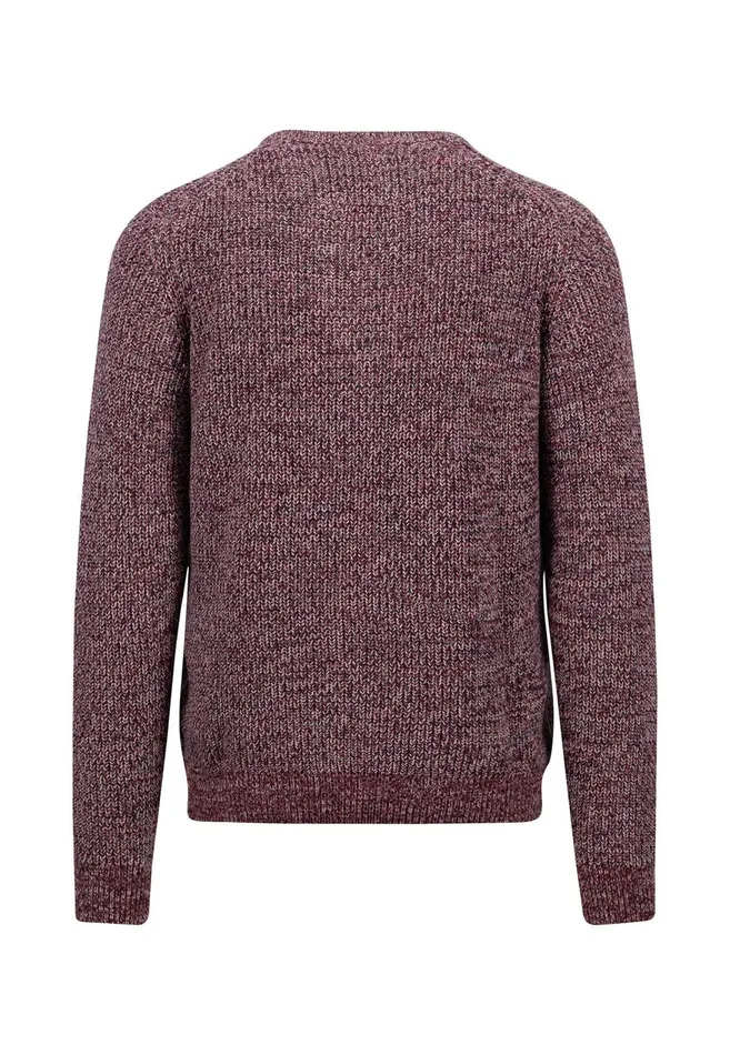 FYNCHHATTON Moulin Sweater Made Of Cotton Dark Tealruby Redflame Men Sweater