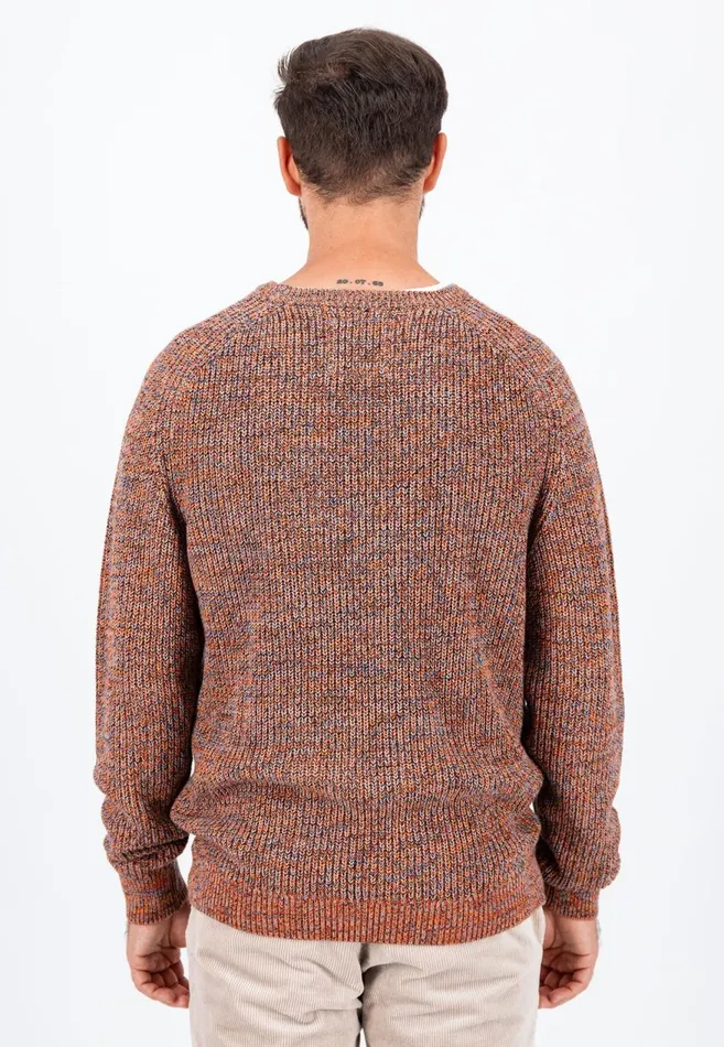 FYNCHHATTON Moulin Sweater Made Of Cotton Dark Tealruby Redflame Men Sweater