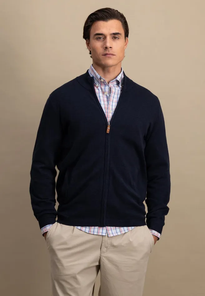 FYNCHHATTON Part Jacket With Stand up Collar In Plain Colors Summer Breezenavyturf Greennew Offwhite Men Cardigan