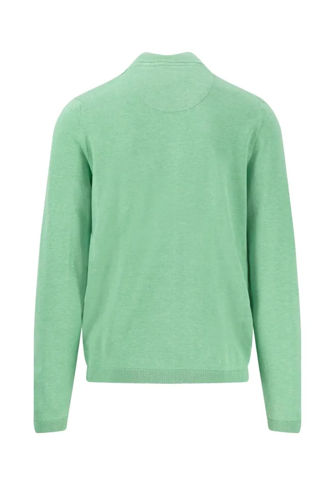 FYNCHHATTON Part Jacket With Stand up Collar In Plain Colors Summer Breezenavyturf Greennew Offwhite Men Cardigan