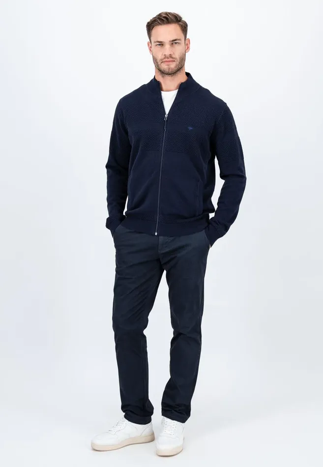 FYNCHHATTON Parting Jacket Made Of Cotton With Zipper Light Khakinavy Men Sweater