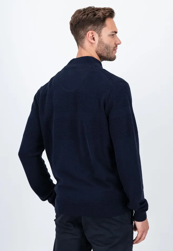 FYNCHHATTON Parting Jacket Made Of Cotton With Zipper Light Khakinavy Men Sweater