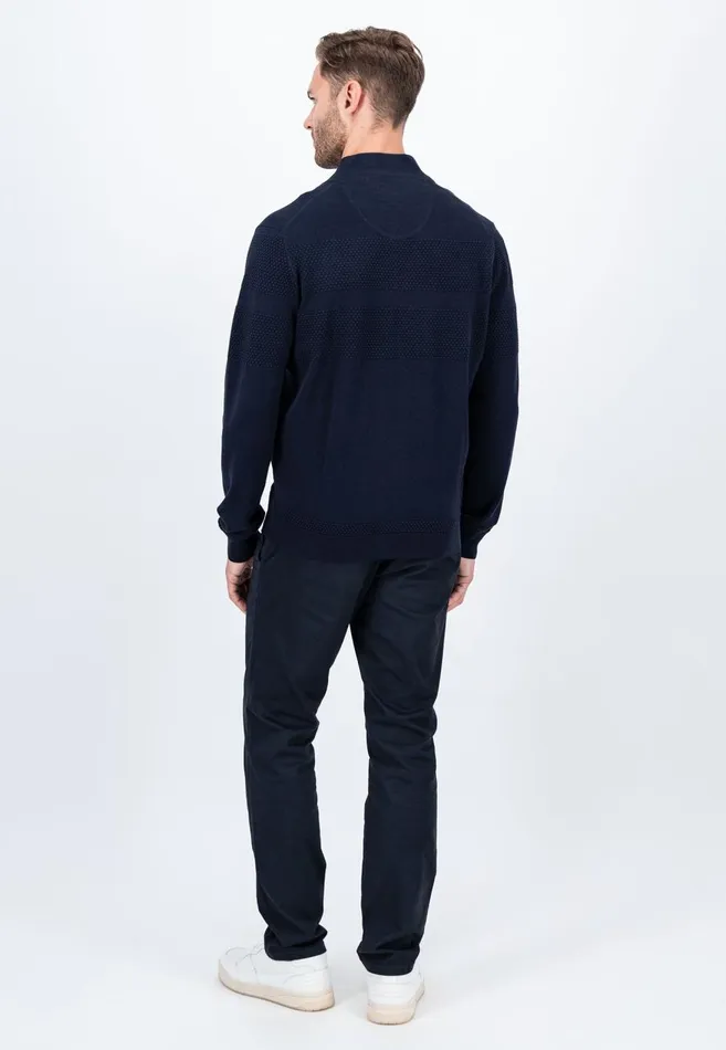 FYNCHHATTON Parting Jacket Made Of Cotton With Zipper Light Khakinavy Men Sweater