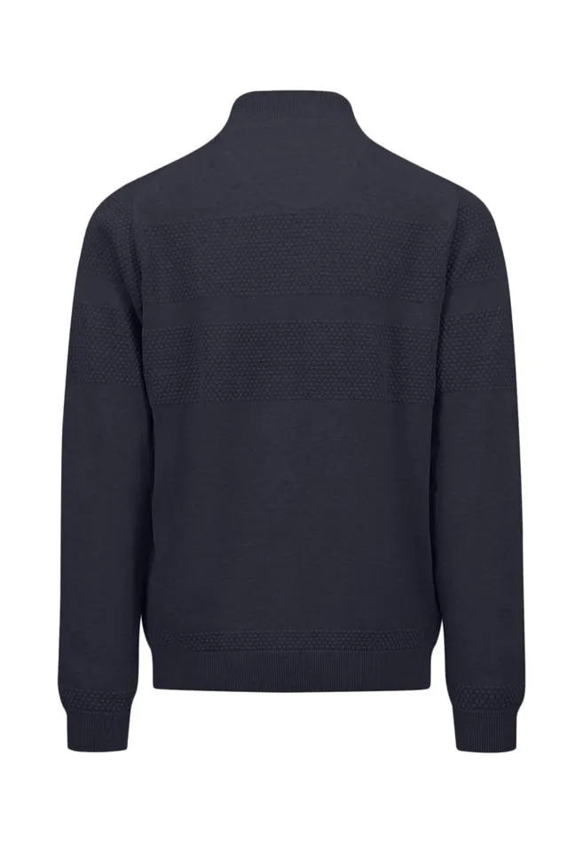 FYNCHHATTON Parting Jacket Made Of Cotton With Zipper Light Khakinavy Men Sweater