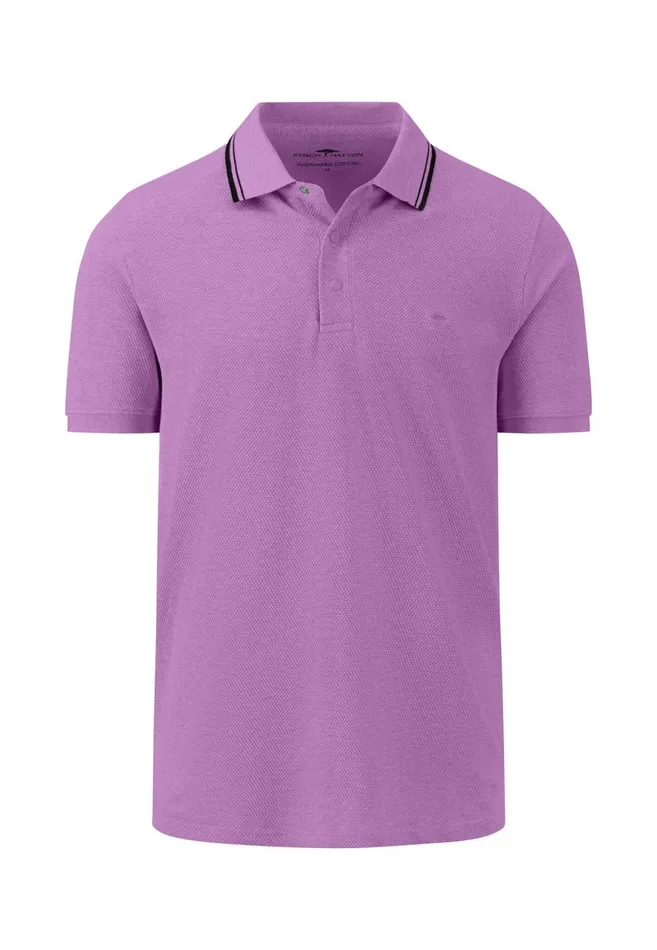 FYNCHHATTON Polo Shirt Made Of Pure Cotton With Strip Collar Summer Breezenavydusty Olivedusty Lavender Men Polo Shirt FYNCHHATTON Polo Shirt Made Of Pure Cotton With Strip Collar Summer Breezenavydusty Olivedusty Lavender Men Polo Shirt