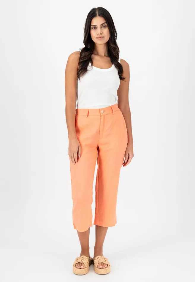FYNCHHATTON Soft 78 Pants Made Of Linen Whitereed Greensafari Beigeblackbright Apricot Women Pants FYNCHHATTON Soft 78 Pants Made Of Linen Whitereed Greensafari Beigeblackbright Apricot Women Pants