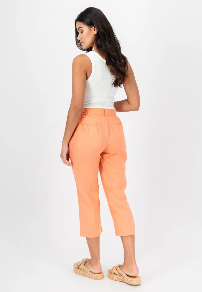 FYNCHHATTON Soft 78 Pants Made Of Linen Whitereed Greensafari Beigeblackbright Apricot Women Pants FYNCHHATTON Soft 78 Pants Made Of Linen Whitereed Greensafari Beigeblackbright Apricot Women Pants