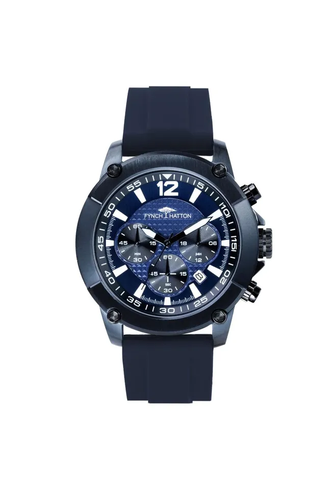 FYNCHHATTON Stainless Steel Watch With Chronograph Blue Men Watch FYNCHHATTON Stainless Steel Watch With Chronograph Blue Men Watch