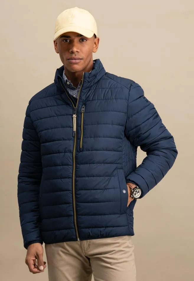 FYNCHHATTON Stepp Jacket Casual Fit With Breast Pocket Dark Navystrong Blue Men Jackets and Coats FYNCHHATTON Stepp Jacket Casual Fit With Breast Pocket Dark Navystrong Blue Men Jackets and Coats