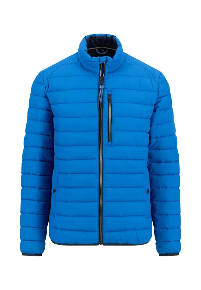 FYNCHHATTON Stepp Jacket Casual Fit With Breast Pocket Dark Navystrong Blue Men Jackets and Coats