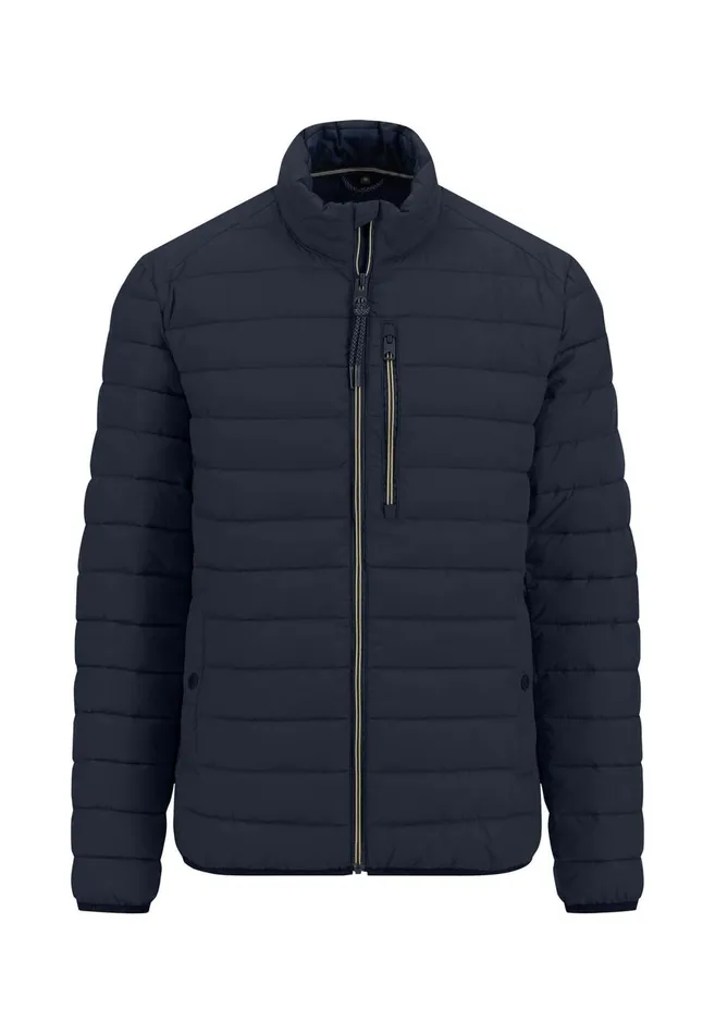 FYNCHHATTON Stepp Jacket Casual Fit With Breast Pocket Dark Navystrong Blue Men Jackets and Coats