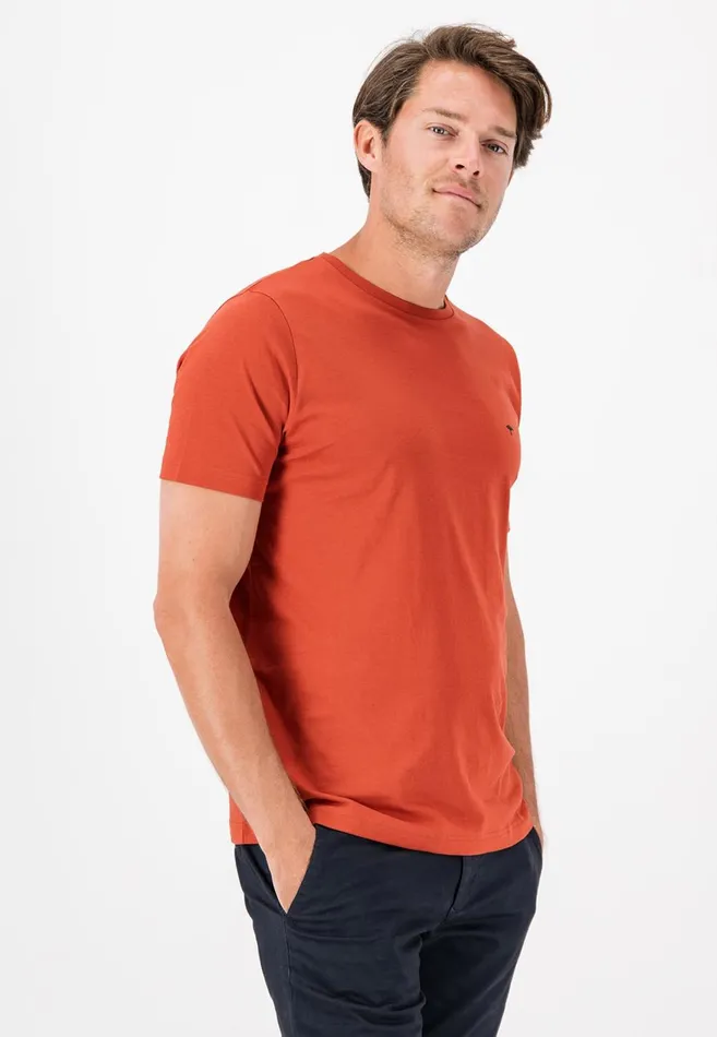 FYNCHHATTON Tshirt With A Round Neckline Dark Emeraldvibrant Bluerustlight Khakicloud Bluegrass Greenflamepale Blush Men Tshirts