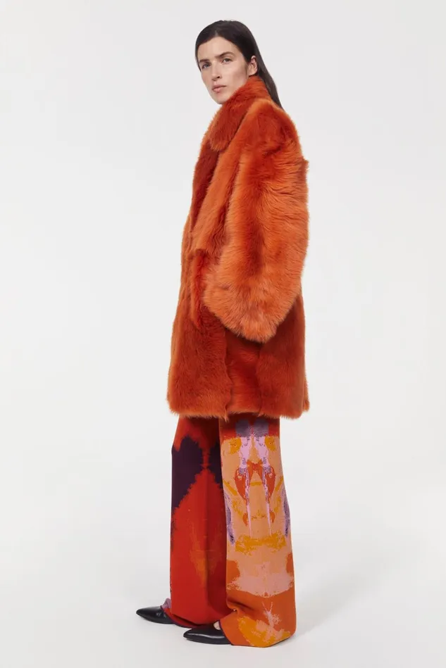 Georgia Shearling Coat Amber Women Rodebjer Outerwear