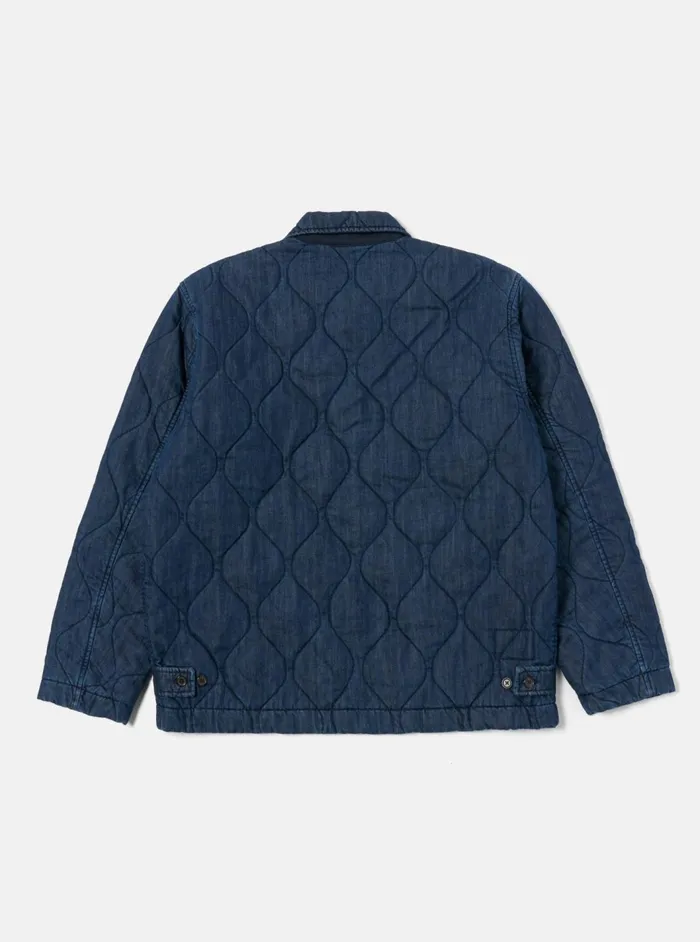 Gower Jacket In Indigo Quilt Denim Men Universal Works Coats and Outerwear