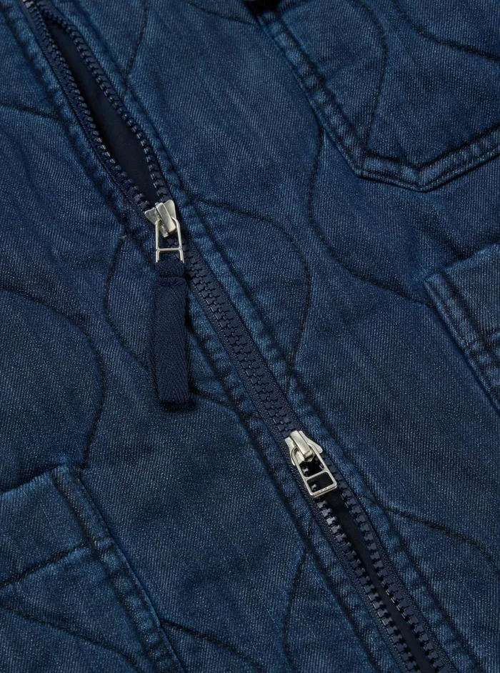 Gower Jacket In Indigo Quilt Denim Men Universal Works Coats and Outerwear