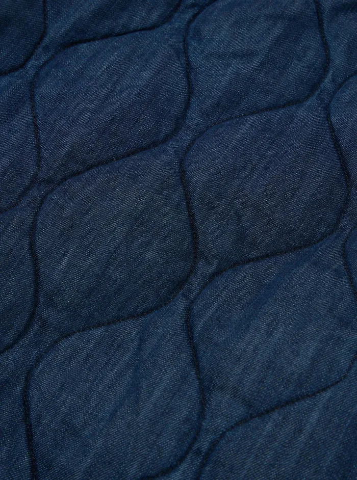 Gower Jacket In Indigo Quilt Denim Men Universal Works Coats and Outerwear