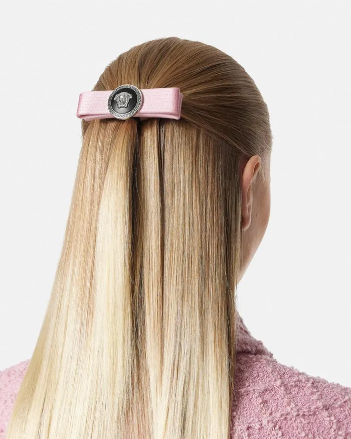 Hair Accessories Women Versace Gianni Ribbon Hair Clip Light Pink