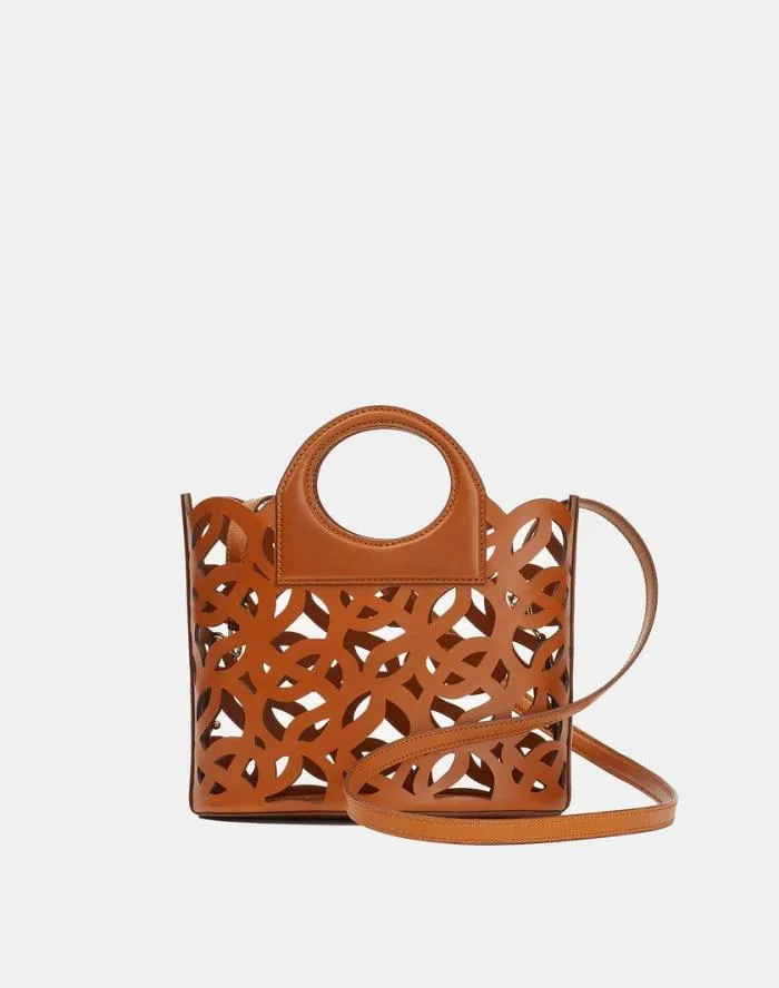 HandbagsAccessories Vachetta Leather 8 Knot Basket BagMini Copper Lafayette 148 New York Crossbodies