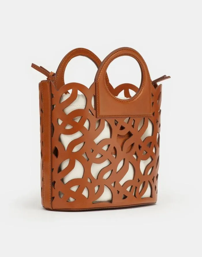 HandbagsAccessories Vachetta Leather 8 Knot Basket BagMini Copper Lafayette 148 New York Crossbodies