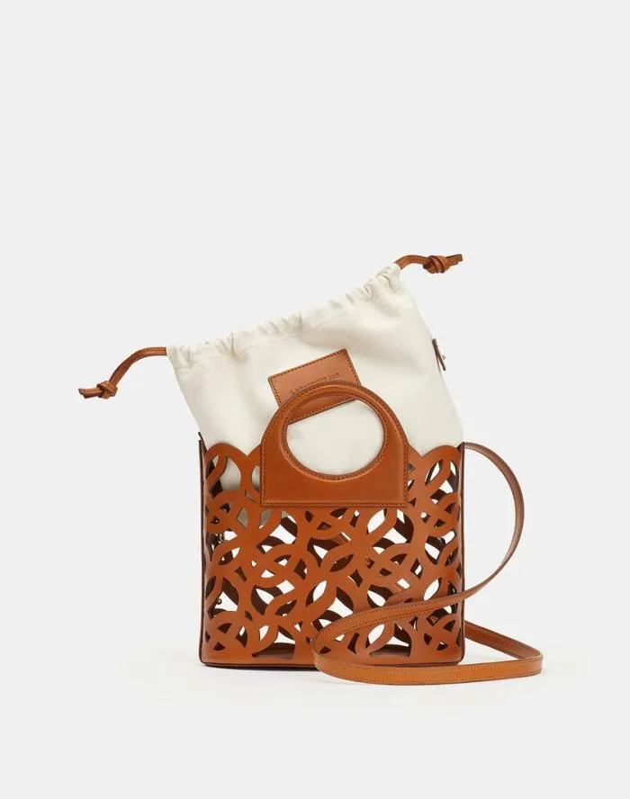 HandbagsAccessories Vachetta Leather 8 Knot Basket BagMini Copper Lafayette 148 New York Crossbodies