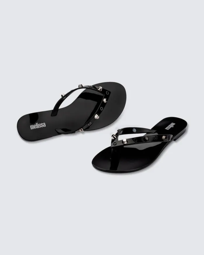 Harmonic Studs Black Women Melissa Flip Flops
