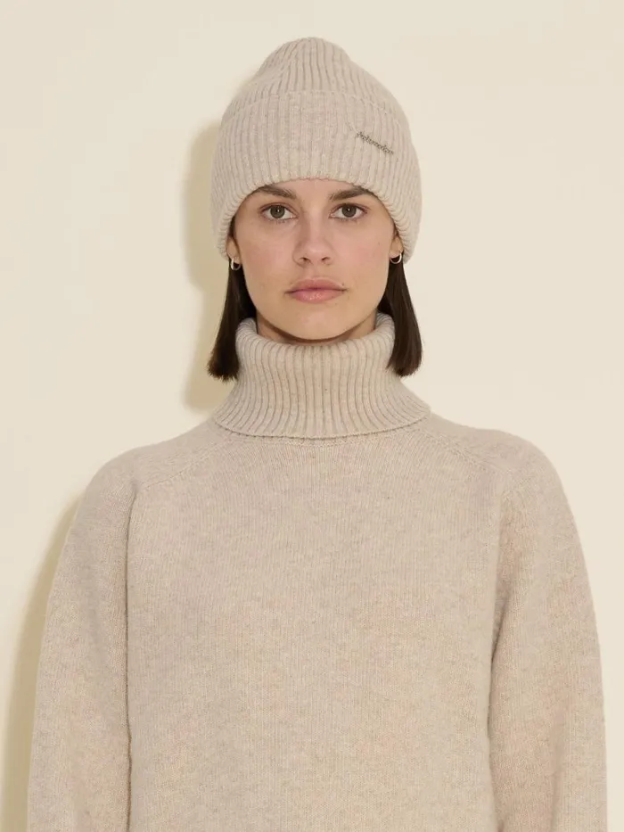 Hats WomenMen Holzweiler Lambswool Rib Beanie Sand