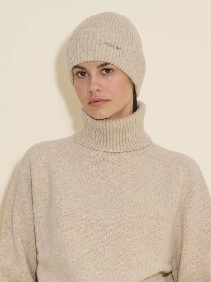 Hats WomenMen Holzweiler Lambswool Rib Beanie Sand