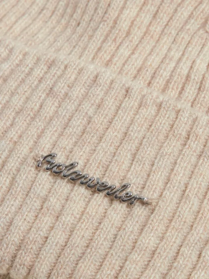 Hats WomenMen Holzweiler Lambswool Rib Beanie Sand