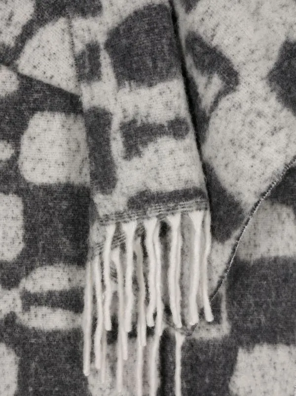 Henrik Vibskov Boutique Chess Wool Scarf 8211 White Black Chess Men Scarves