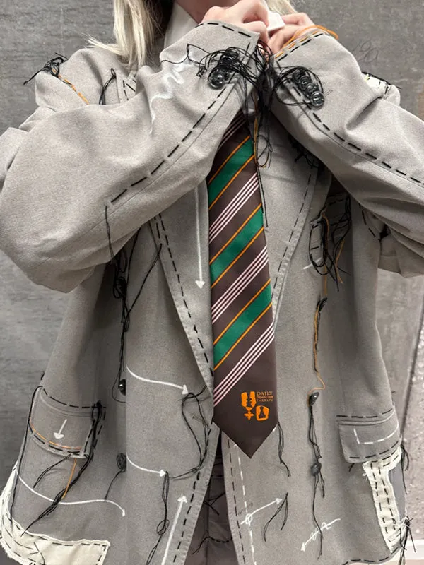 Henrik Vibskov Boutique Chewing Tie 8211 Chess Brown Men Other Accessories