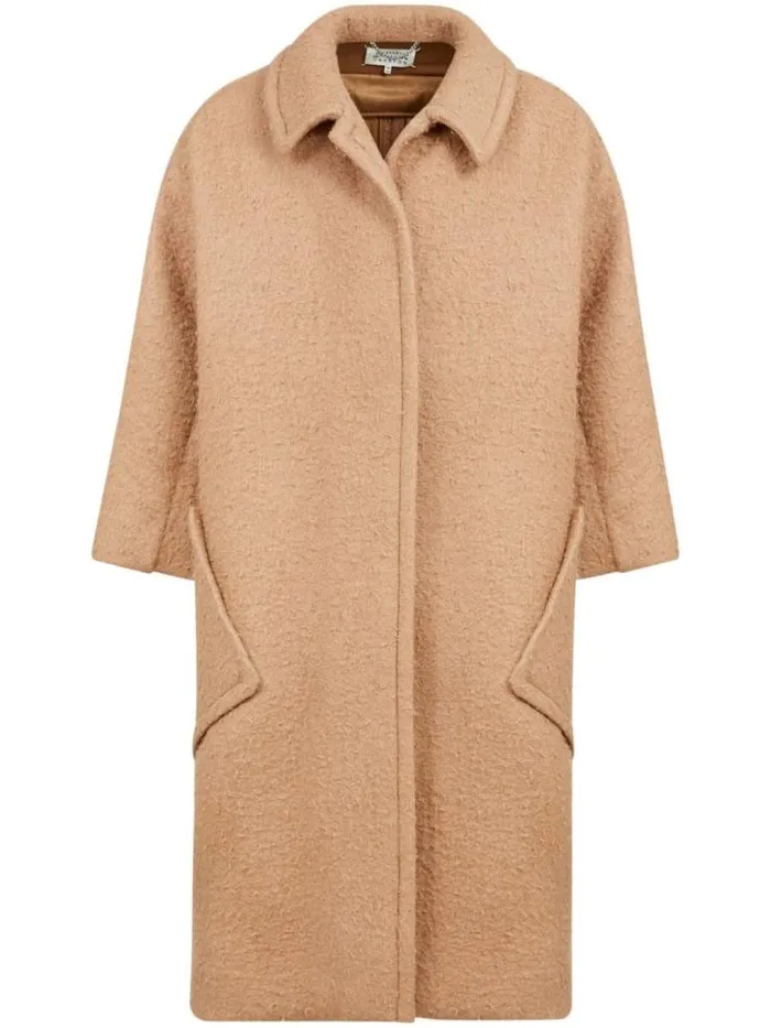 Henrik Vibskov Boutique Cocoon Wool Coat 8211 Biscuit Women Jackets and Coats