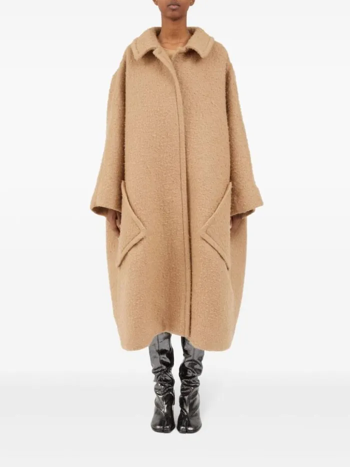 Henrik Vibskov Boutique Cocoon Wool Coat 8211 Biscuit Women Jackets and Coats