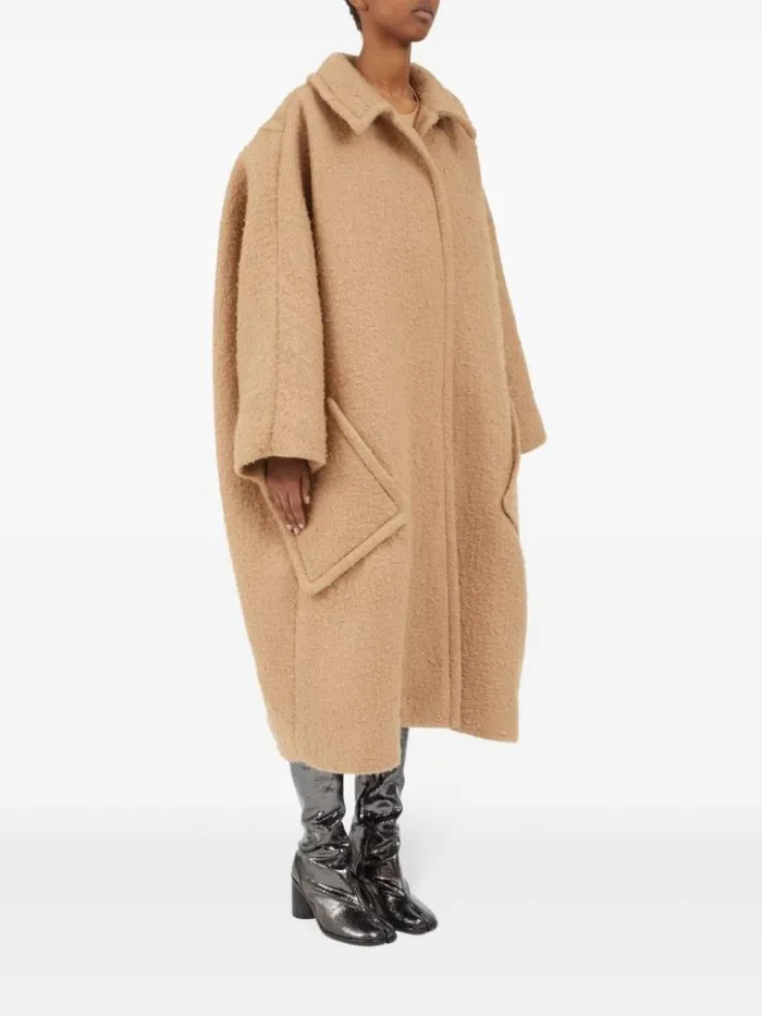 Henrik Vibskov Boutique Cocoon Wool Coat 8211 Biscuit Women Jackets and Coats