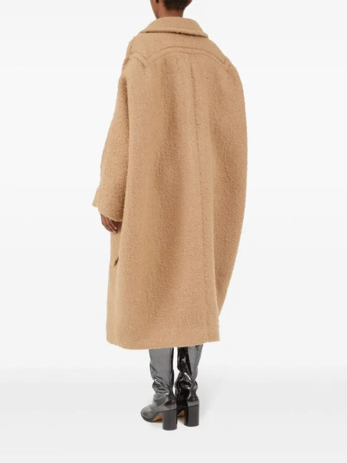 Henrik Vibskov Boutique Cocoon Wool Coat 8211 Biscuit Women Jackets and Coats