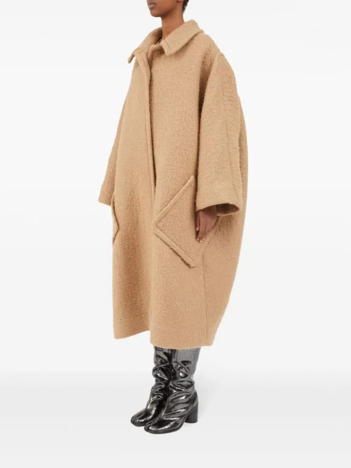 Henrik Vibskov Boutique Cocoon Wool Coat 8211 Biscuit Women Jackets and Coats