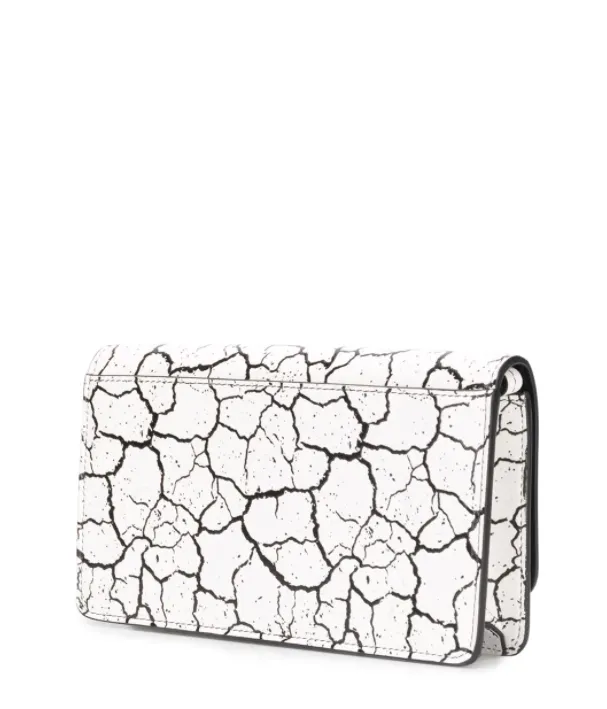 Henrik Vibskov Boutique Crackedeffect Clutch 8211 WhiteBlack Women Shoulder Bags