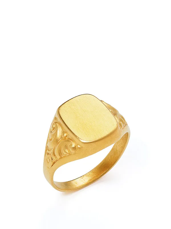 Henrik Vibskov Boutique Flora Signet Ring 8211 Gold Plated Women Rings